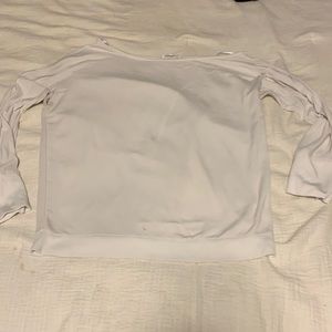 olive + oak long sleeve off the shoulder top